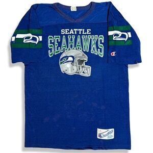 Vintage 80s Champion Seattle SeaHawks Football Jersey